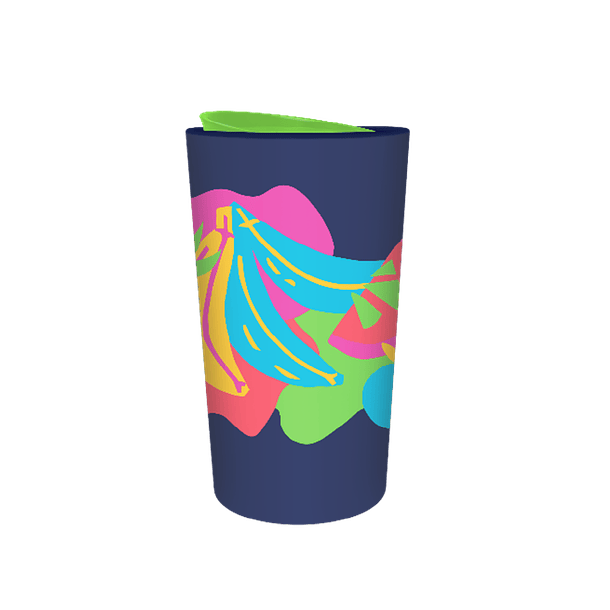 VASO TÉRMICO DE CERÁMICA DOBLE PARED ACABADO SOFT TOUCH DISEÑO FRUTAS, DE 12 OZ (355 ML) 1