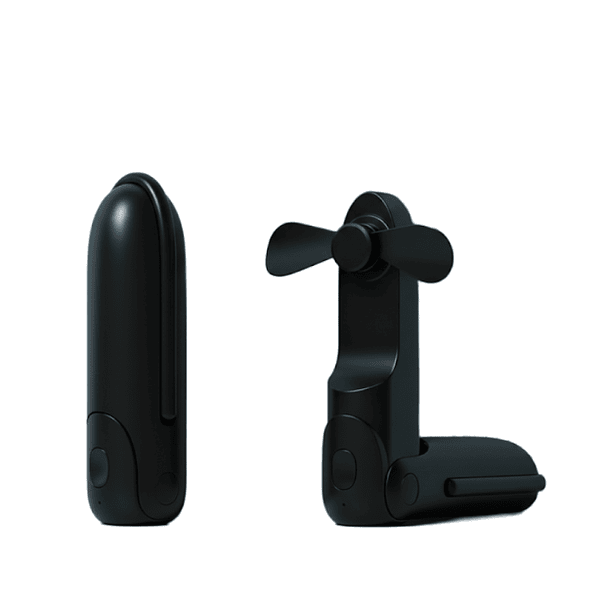 MINI VENTILADOR OZU RECARGABLE 3 EN 1 NEGRO