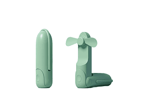 MINI VENTILADO OZU RECARGABLE 3 EN 1 VERDE CLARO