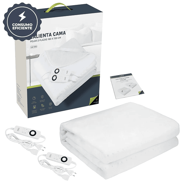 CALIENTACAMA 2 PLAZAS POLAR OZU (160 X 150 CM) 1