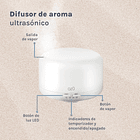 DIFUSOR DE AROMA ULTRASÓNICO BLANCO OZU  5