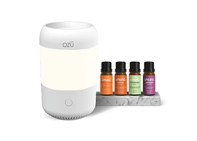 KIT DE REGALO DIFUSOR DE AROMA AMBIENTAL 160 ML + 4 ACEITES NATURALES OZU