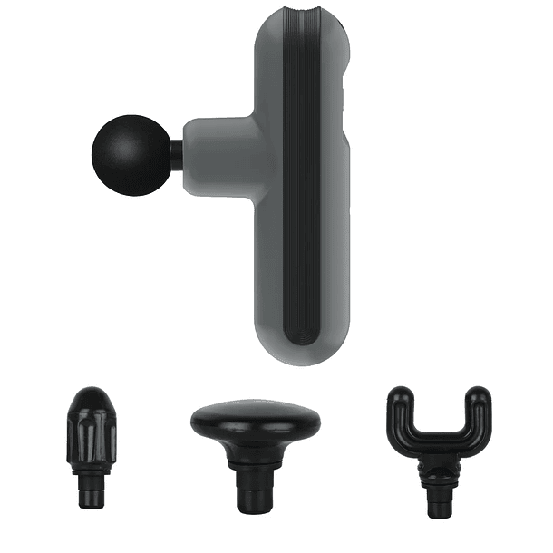 PISTOLA PARA MASAJES Y RECOVERY RECARGABLE OZU - COLOR GRIS 2