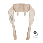 MASAJEADOR DE CUELLO Y HOMBORS SHIATSU RECARGABLE CON CALOR - COLOR BEIGE 1