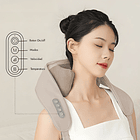 MASAJEADOR DE CUELLO Y HOMBORS SHIATSU RECARGABLE CON CALOR - COLOR BEIGE 3
