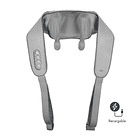 MASAJEADOR DE CUELLO Y HOMBORS SHIATSU RECARGABLE CON CALOR - COLOR GRIS 1
