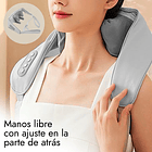 MASAJEADOR DE CUELLO Y HOMBORS SHIATSU RECARGABLE CON CALOR - COLOR GRIS 3