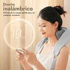 MASAJEADOR DE CUELLO Y HOMBORS SHIATSU RECARGABLE CON CALOR - COLOR GRIS 4