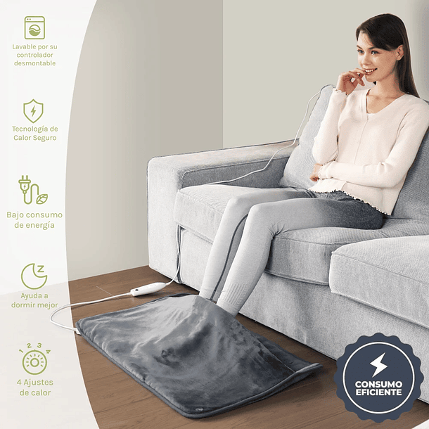 ALMOHADILLA TÉRMICA PARA PIES ELÉCTRICA OZU (85 X 49 CM) 3