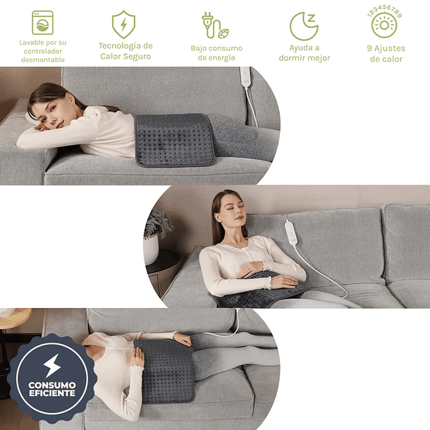 ALMOHADILLA TÉRMICA ELÉCTRICA OZU (30 X 11,8 CM) 6