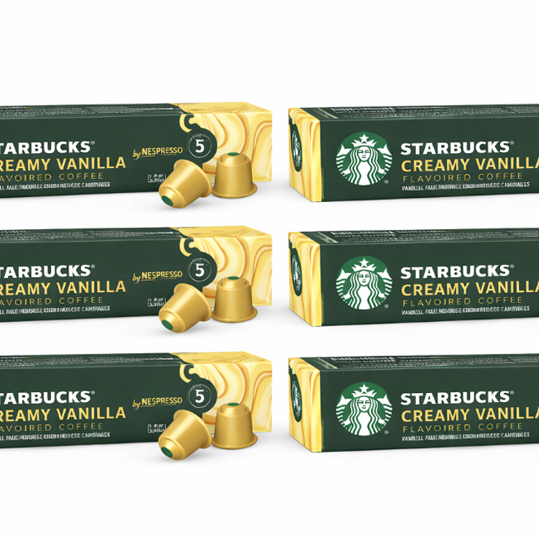 PACK 60 CÁPSULAS / 60 TAZAS STARBUCKS BY NESPRESSO CREAMY VAINILLA (VENCIMIENTO: 17/04/2026) 1