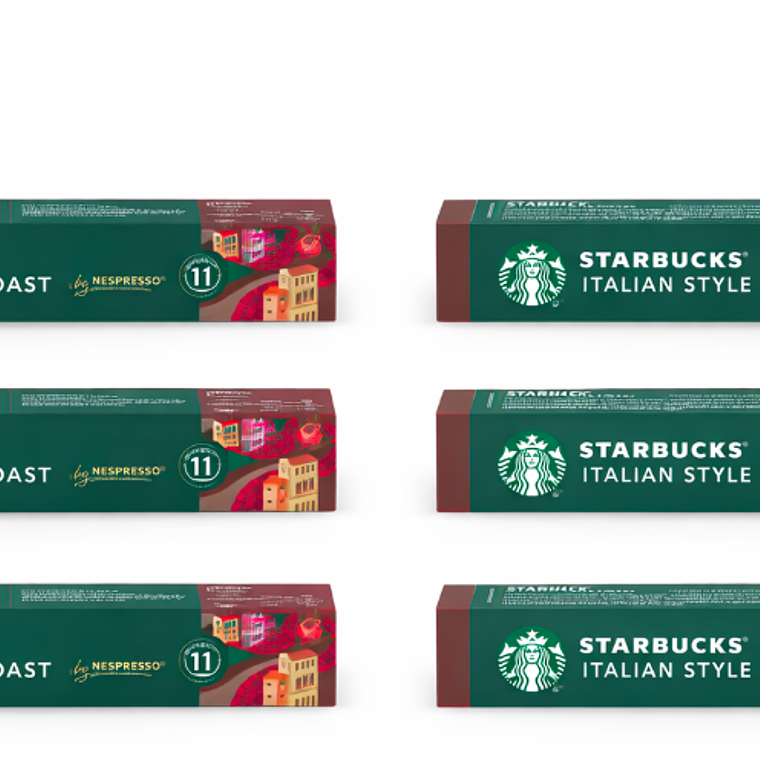 PACK 60 CÁPSULAS / 60 TAZAS STARBUCKS BY NESPRESSO ITALIAN ROAST (VENCIMIENTO: 07/03/2026) 1