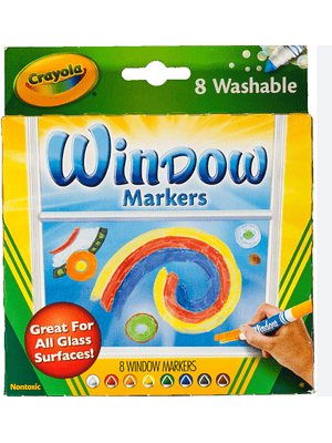 CRAYOLA -MARCADOR DE VENTANAS LAVABLE (8 UNIDADES)