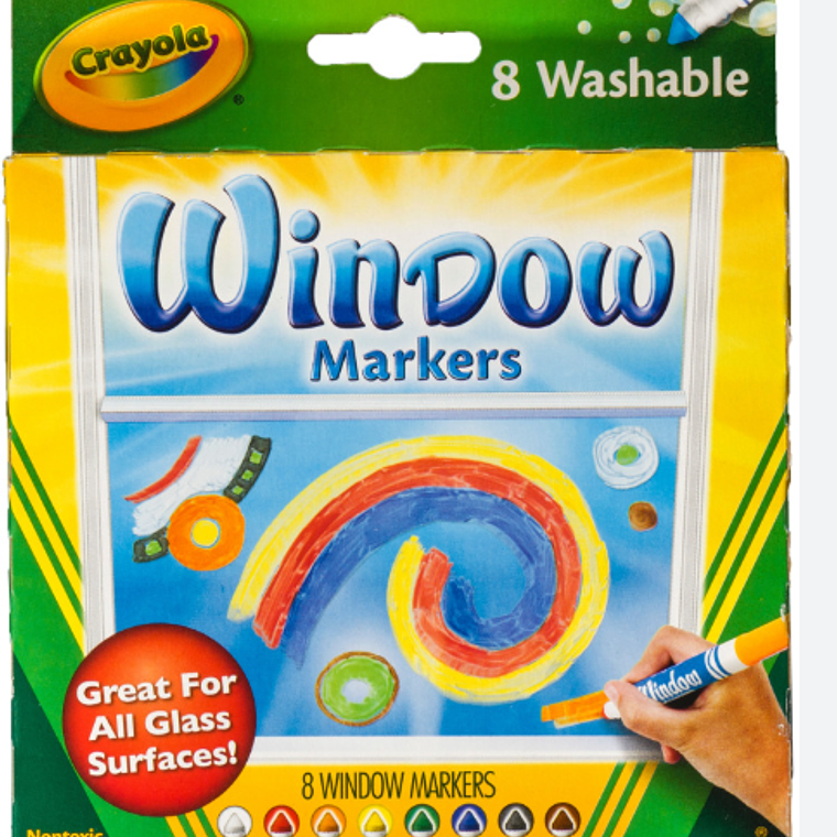 CRAYOLA -MARCADOR DE VENTANAS LAVABLE (8 UNIDADES) 1