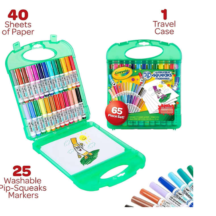 CRAYOLA - MALETA DISLPLAY PIP-SQUEAKS (65 UNIDADES) 2