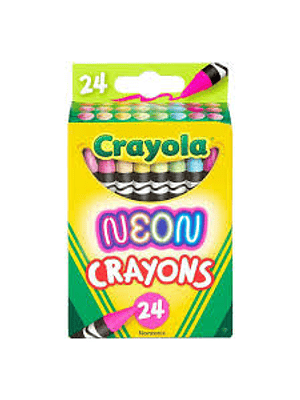CRAYOLA - LAPICES DE CERA NEON (24 UNIDADES)