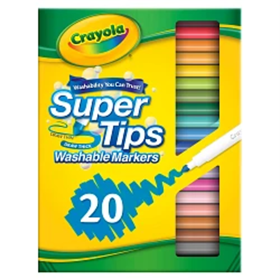 CRAYOLA - MARCADOR SUPERTIPS LAVABLES (20 UNIDADES) 1