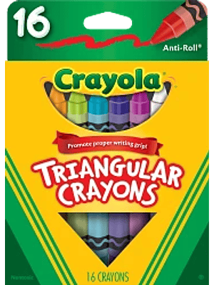 CRAYOLA - LAPICES DE CERA TRIANGULAR (16 UNIDADES)
