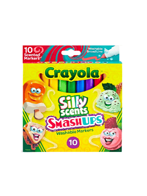 CRAYOLA - MARCADORES SILLY SCENTS DE COLORES OLOR SMASHUPS (10 UNIDADES)