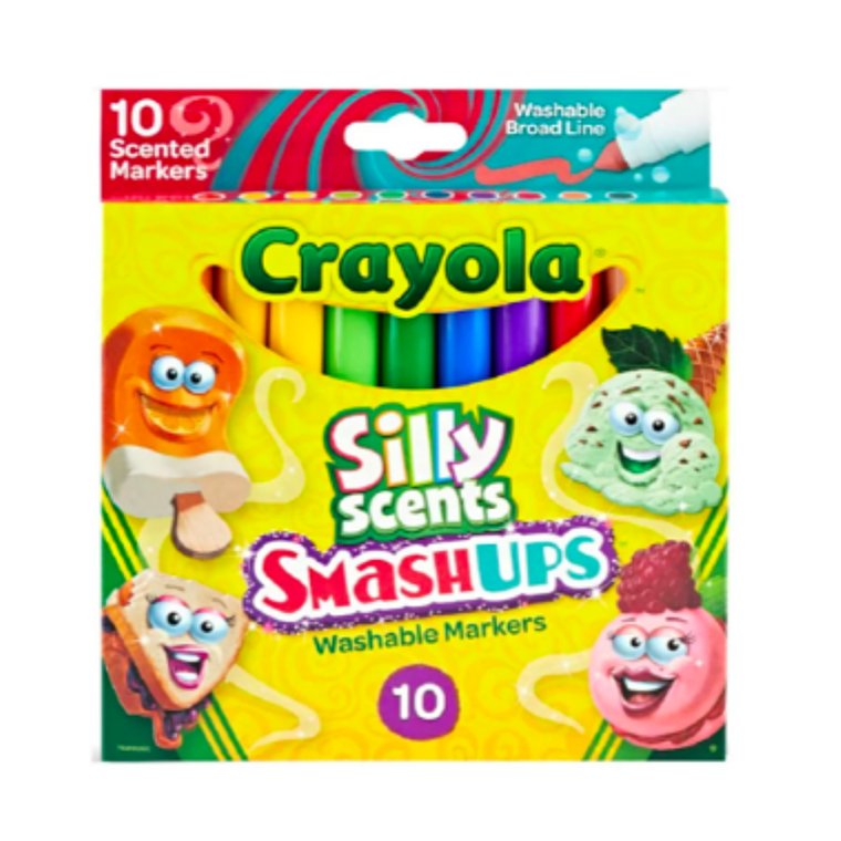 CRAYOLA - MARCADORES SILLY SCENTS DE COLORES OLOR SMASHUPS (10 UNIDADES) 1