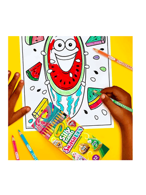 CRAYOLA - LAPICES SILLY SCENTS DE COLORES OLOR SMASHUPS (12 UNIDADES)