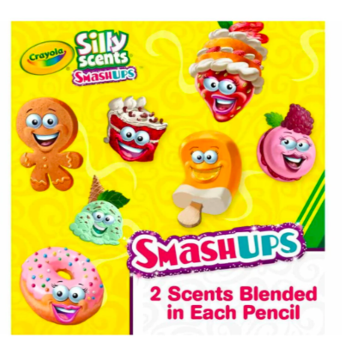 CRAYOLA - LAPICES SILLY SCENTS DE COLORES OLOR SMASHUPS (12 UNIDADES) 3