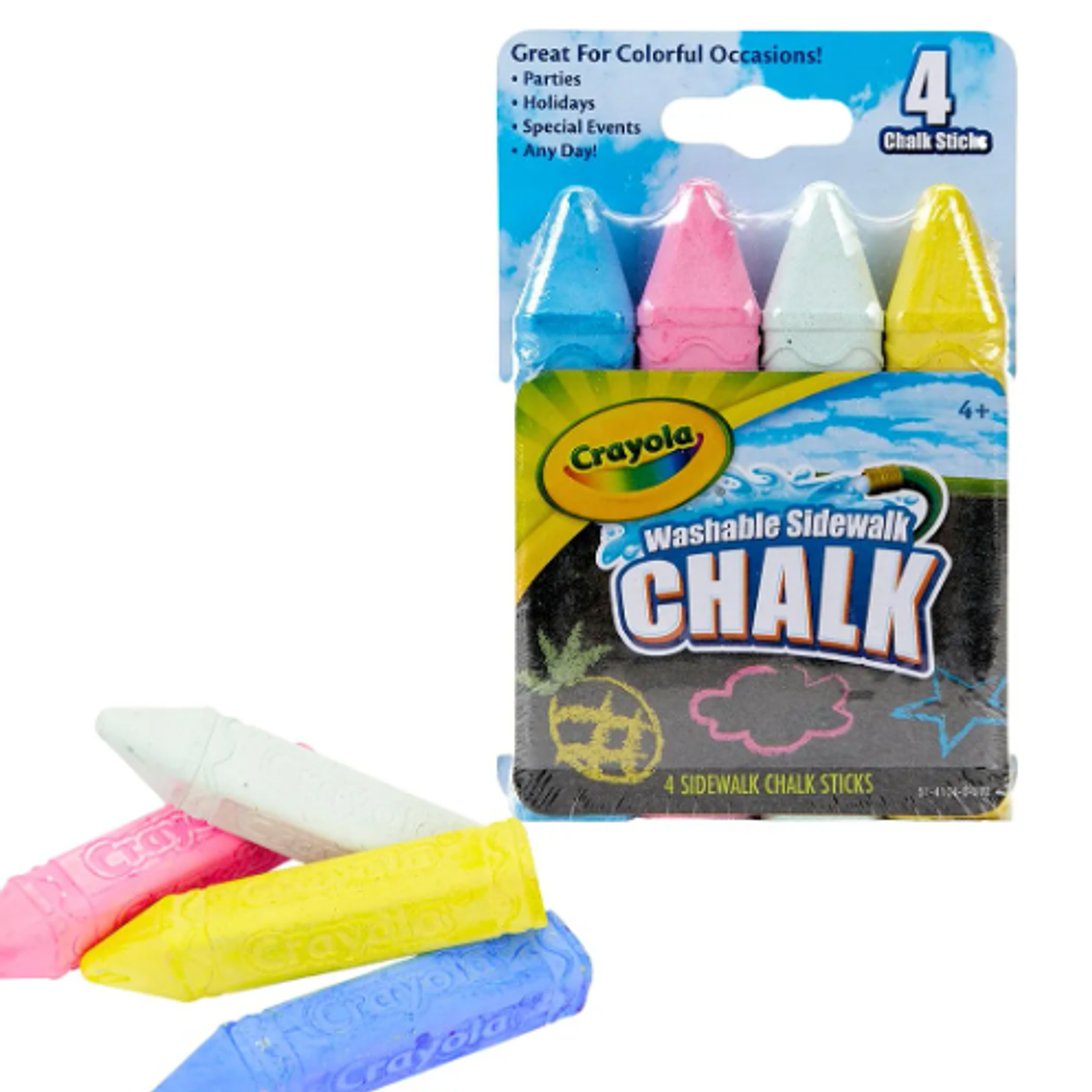 CRAYOLA - TIZAS LAVABLES (4 UNIDADES) 2