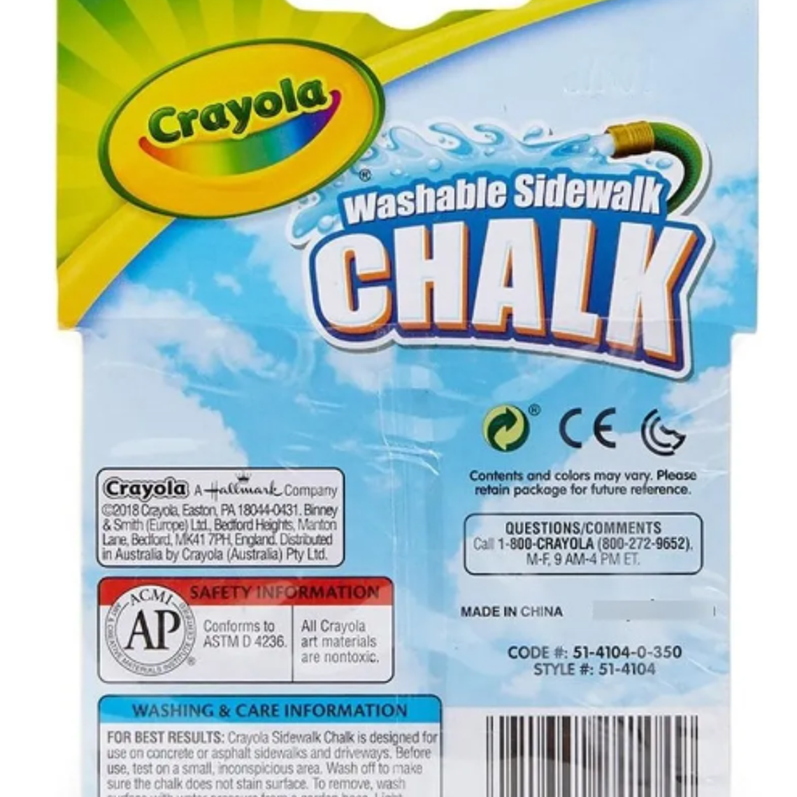 CRAYOLA - TIZAS LAVABLES (4 UNIDADES) 5