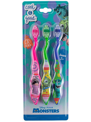 COOL&GOOD - CEPILLO INFANTIL MONSTERS, INC (3 UNIDADES)