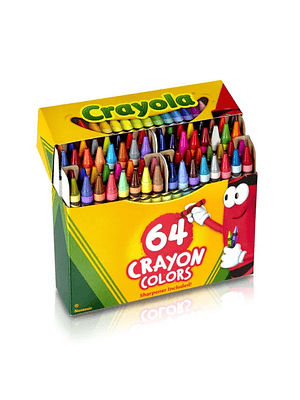CRAYOLA - LAPICES DE CERA (64 UNIDADES)