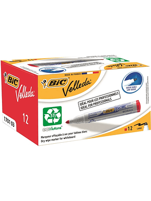 BIC - MARCADOR PIZARRA ECO ROJO (12 UNIDADES)