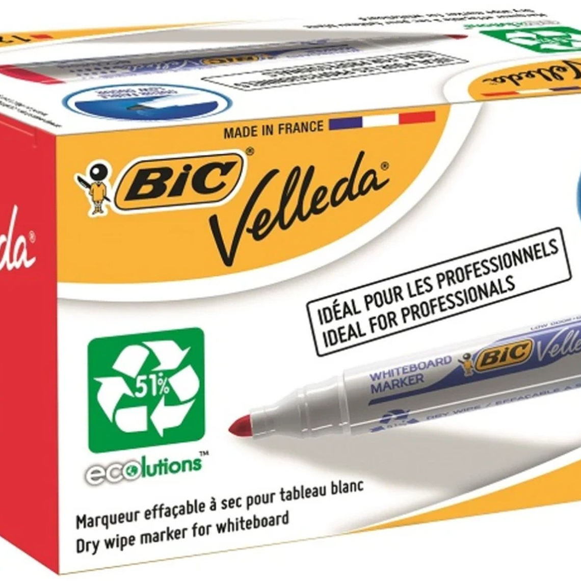 BIC - MARCADOR PIZARRA ECO ROJO (12 UNIDADES) 1