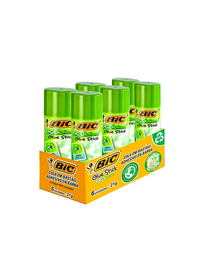 BIC - ADHESIVO EN BARRA ECO GLUE STICK 21 GR (6 UNIDADES)
