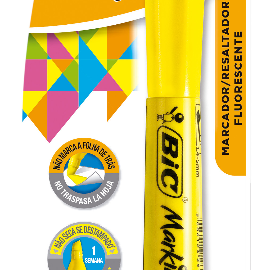 BIC - DESTACADOR BRITE LINDER PUNTA BISELADA AMARILLO (1 UNIDAD) 1