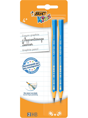 BIC - LÁPIZ GRÁFITO BEGGINERS HB#2 SIN GOMA (2 UNIDADES) 