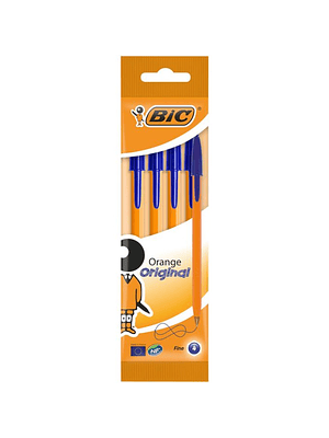 BIC - BOLIGRAFO CRISTAL FINO RETRO AZUL PUNTA FINA 0.8 MM (4 UNIDADES)