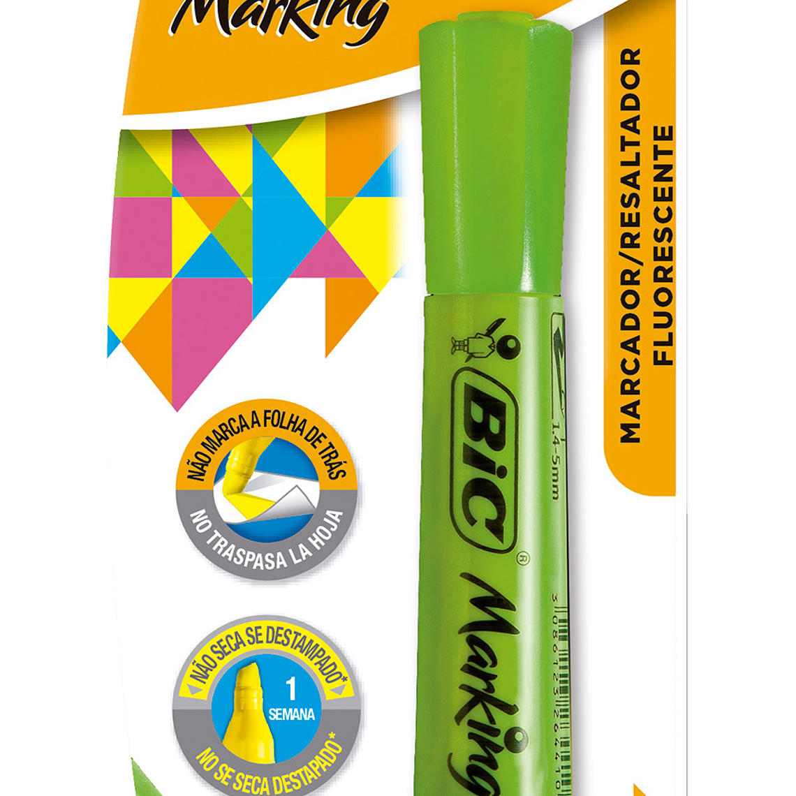 BIC - DESTACADOR BRITE LINER PUNTA BISELADA VERDE (1 UNIDAD) 1