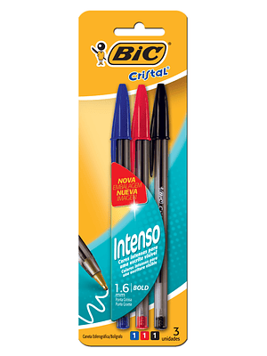 BIC - BOLIGRAFO INTENSO 1.6 MM MIXTO (3 UNIDADES)