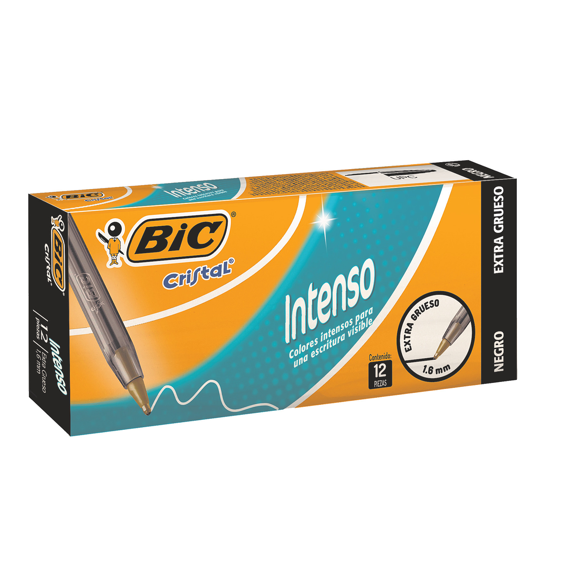 BIC - BOLIGRAFO INTENSO PUNTA EXTRA GRUESA 1.6 MM NEGRO (12 UNIDADES) 1