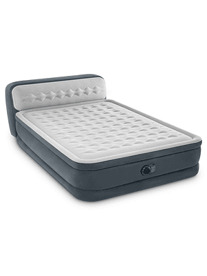 COLCHÓN INFLABLE ELÉCTRICO INTEX 2 PLAZAS 152X203X46 CM RESPALDO ULTRA PLUSH HEADBOARD