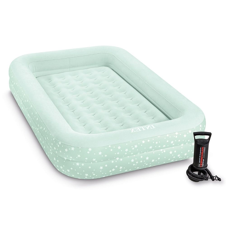 COLCHÓN INFLABLE INTEX 1 PLAZA NIÑO 107X168X25 CM KIDZ TRAVEL GRIS 1