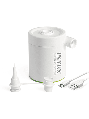 INFLADOR ELÉCTRICO RECARGABLE INTEX USB QUICKFILL 200R  200 LTS/MIN