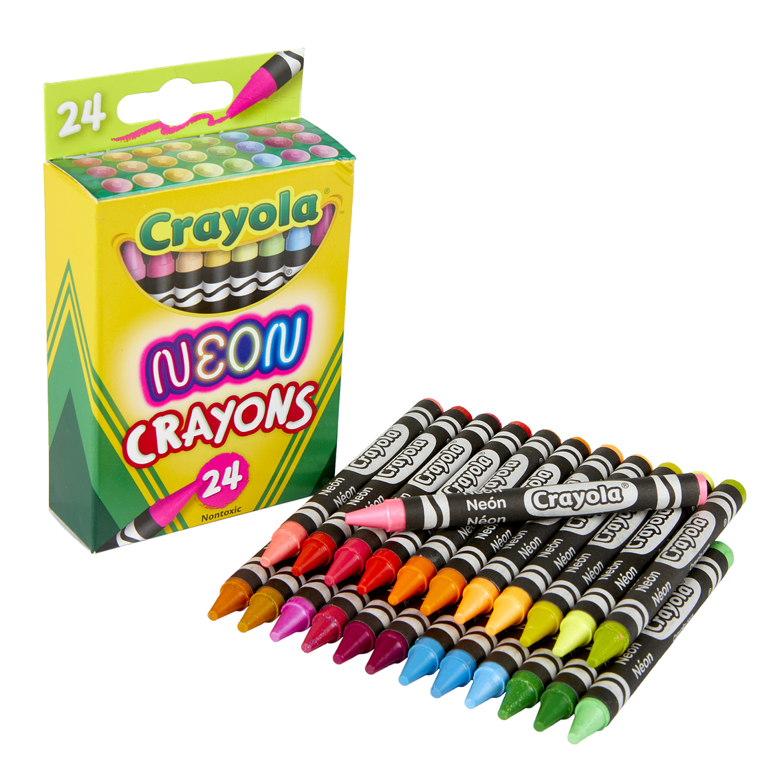 CRAYOLA - LAPICES DE CERA NEON (24 UNIDADES) 2