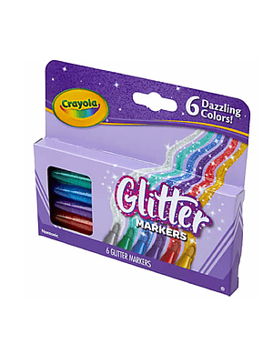 CRAYOLA - MARCADOR GLITTER (6 UNIDADES)
