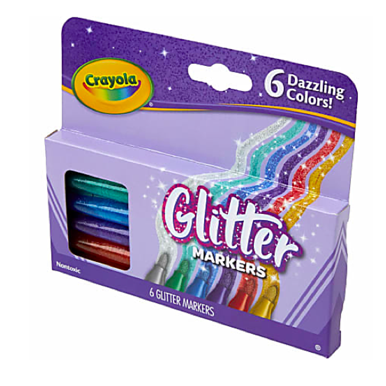 CRAYOLA - MARCADOR GLITTER (6 UNIDADES) 1