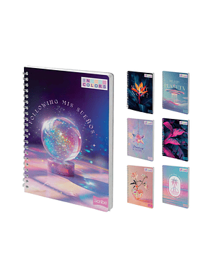 SCRIBE - PACK 10 CUADERNO UNIVERSITARIOS FEMENINO 7 MM 100 HOJAS (DISEÑO ALEATORIO)