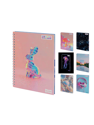 SCRIBE - PACK 4 CUADERNOS UNIVERSITARIOS GRANDES FEMENINO TAPA DURA 7 MM 150 HOJAS (DISEÑO ALEATAORIO)