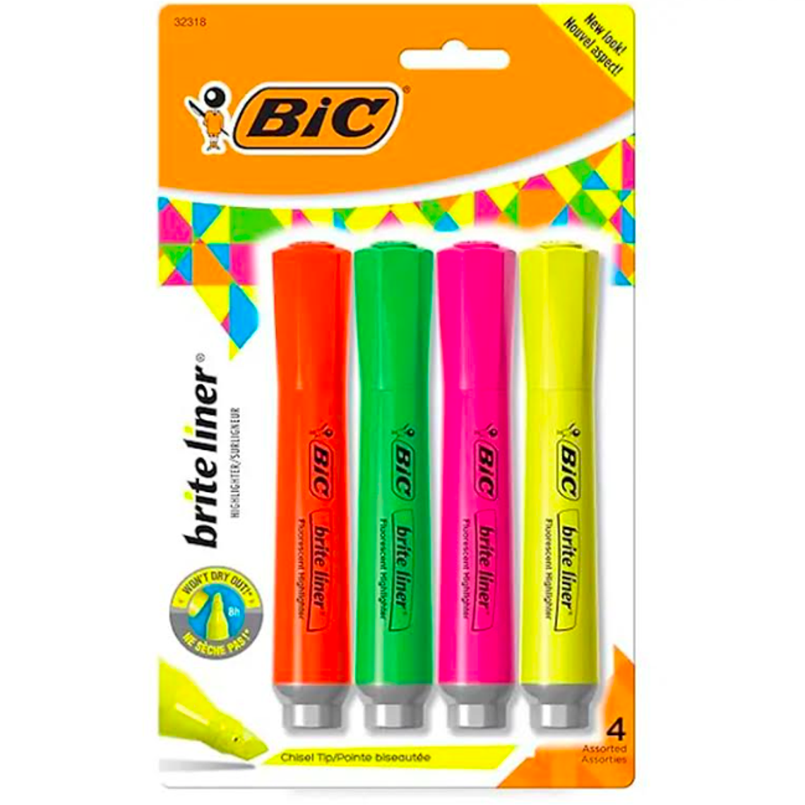 BIC - DESTACADORES BRITE LINER MANAUS (4 UNIDADES)  1