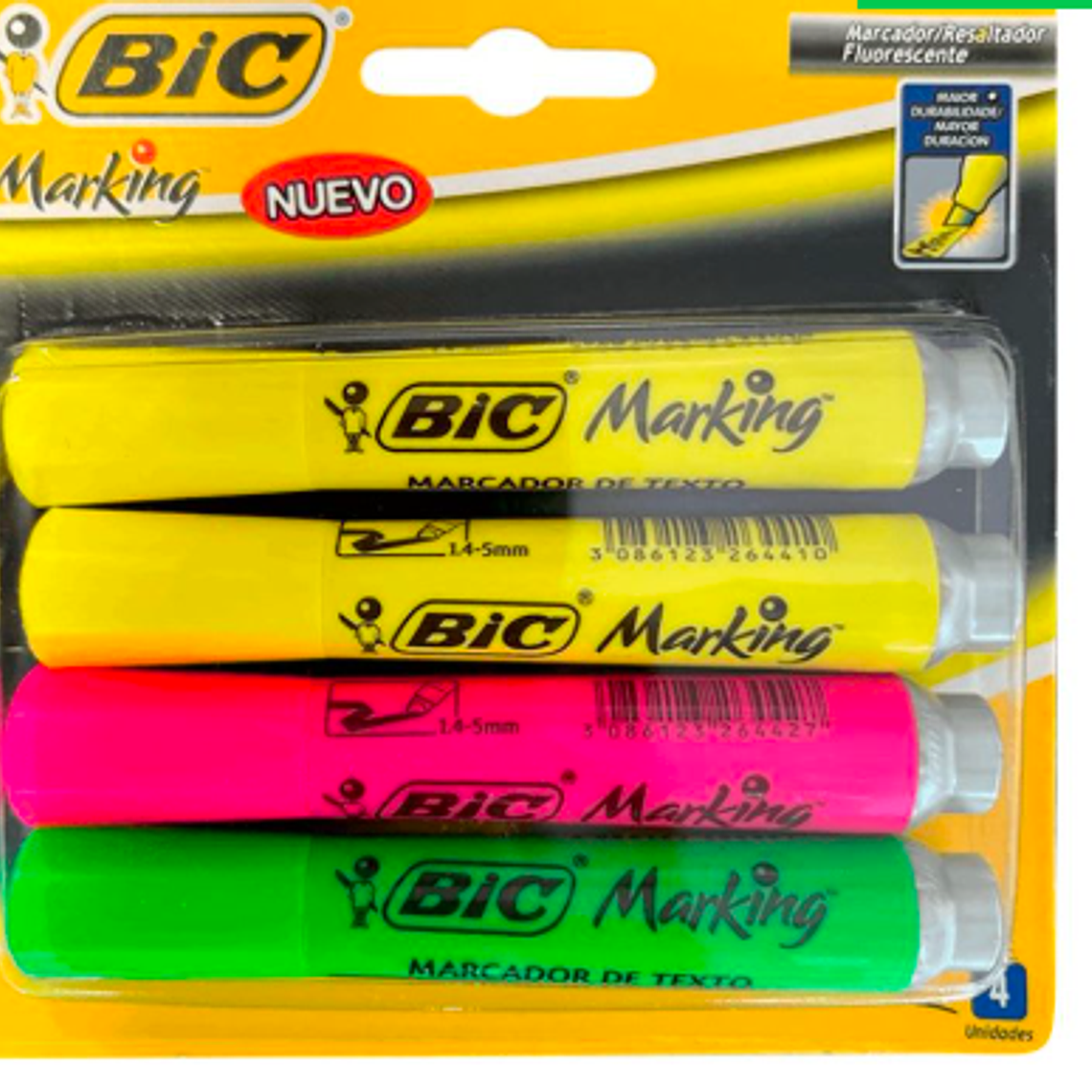 BIC - DESTACADOR BRITE LINDER XL SURTIDO (4 UNIDADES)  1