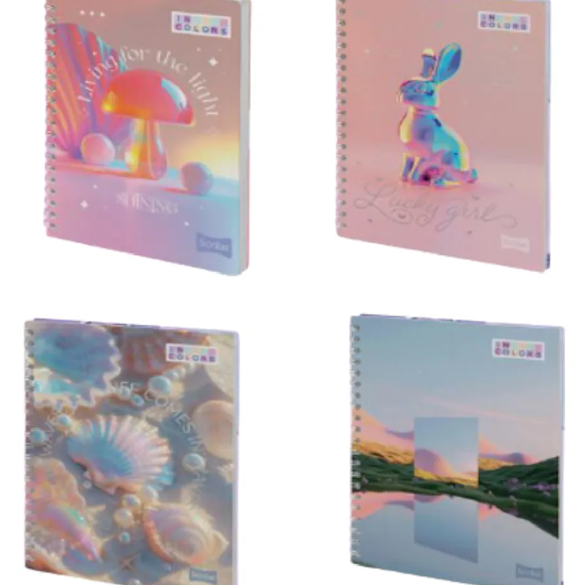 SCRIBE - PACK 4 CUADERNOS UNIVERSITARIOS GRANDES FEMENINO TAPA DURA 7 MM 150 HOJAS (DISEÑO ALEATAORIO) 2